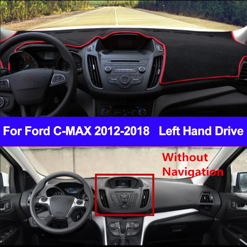 Чехол для приборной панели автомобиля коврик Ford CMAX 2012 2013 2014 2015 2016 2017 2018 защиты от