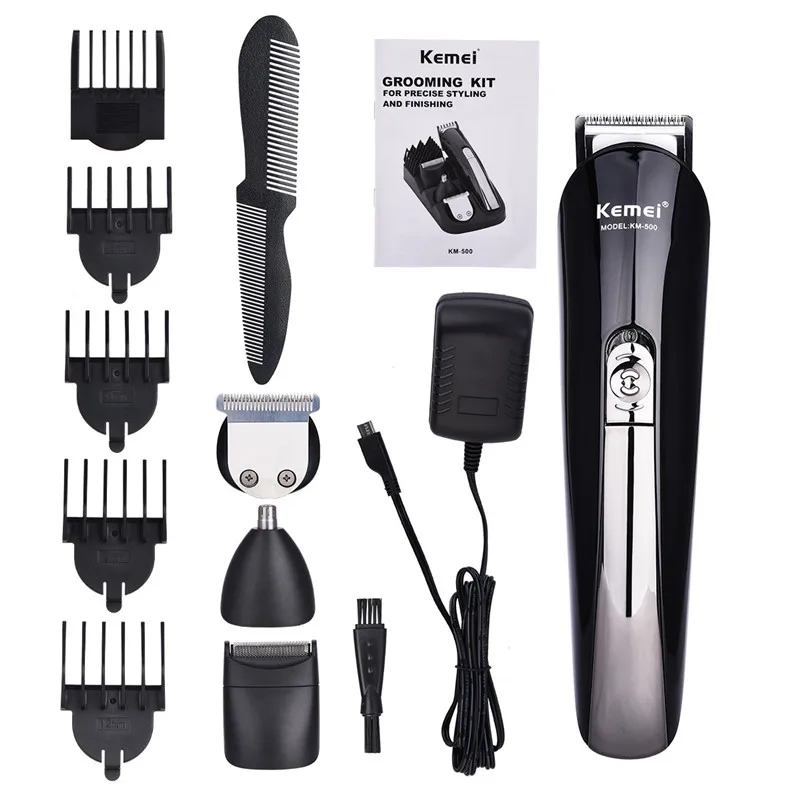 

Kemei 100~240V 4 In 1 Men Electric Ear Nose Hair Beard Trimmer Clipper Eyebrow Hair Shaver Razor Cutter Beard trimmer Haircut 47
