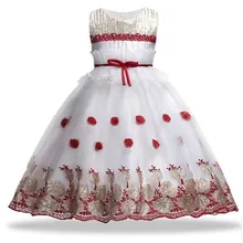 Летнее платье с цветочным узором для девочек Бальные платья для девочек, вечерние платья принцессы для девочек 3, 4, 5, 6, 7, 8, 10, 12 лет, платье на день рождения