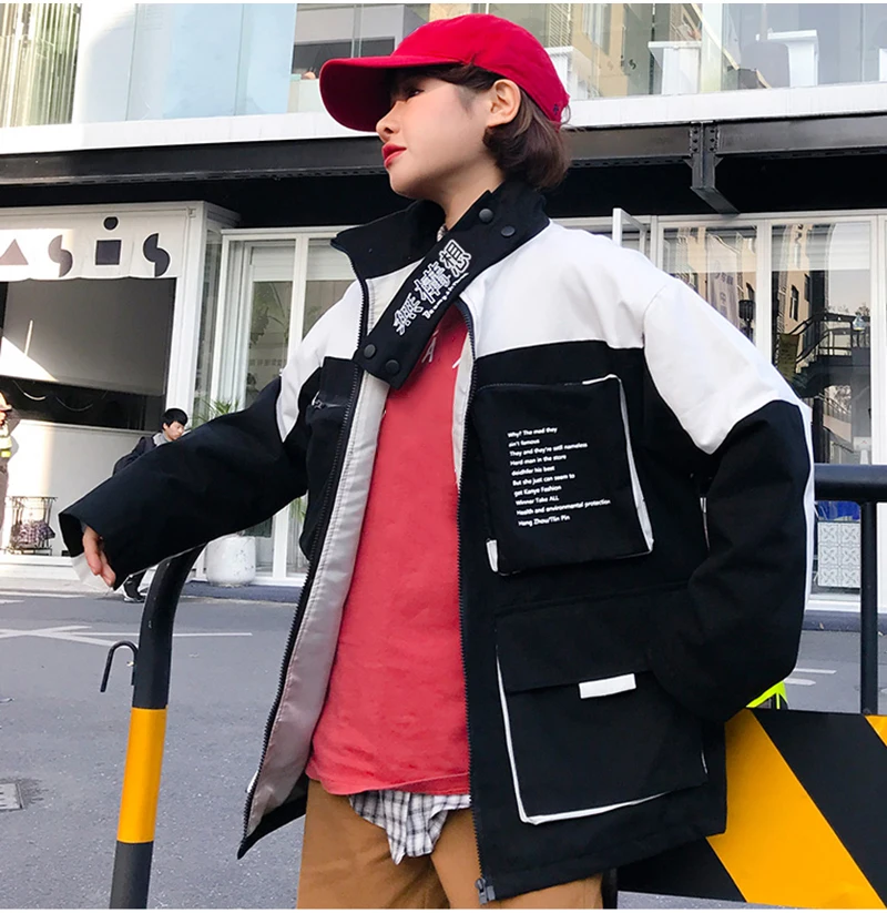 Plegie Harajuku, Женская куртка большого размера в стиле пэчворк, весна, новая верхняя одежда, пальто в стиле хип-хоп, свободная уличная одежда для колледжа, BF стильные куртки