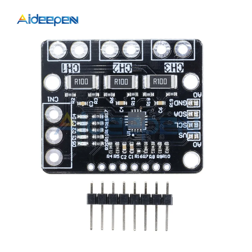 IIC I2C INA3221 блок питания монитор напряжения Модуль платы датчика Замена INA219