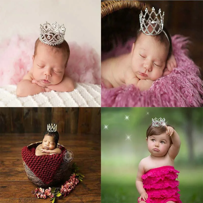 

Newborn Photography Props Baby Party Costume Tiara Princess Crown Studio Shooting Tiara Headband fotografia