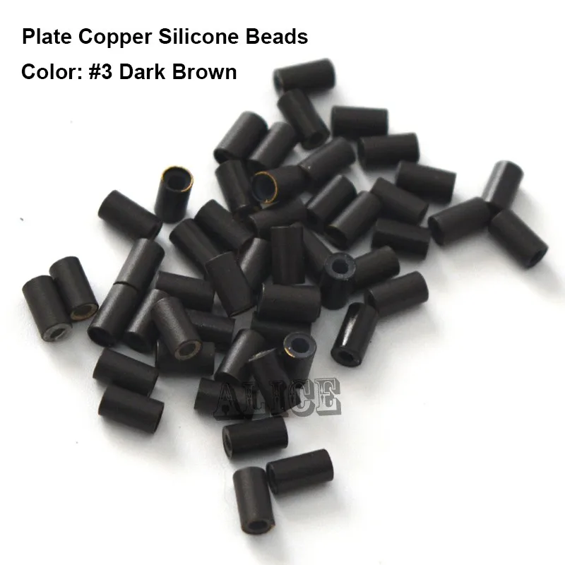 Flat Edge Silicone Copper Micro Rings 3.42.06.0mm Dark Blonde 1000pcsLot Perles Dreadlocks Hair Rings For Braids
