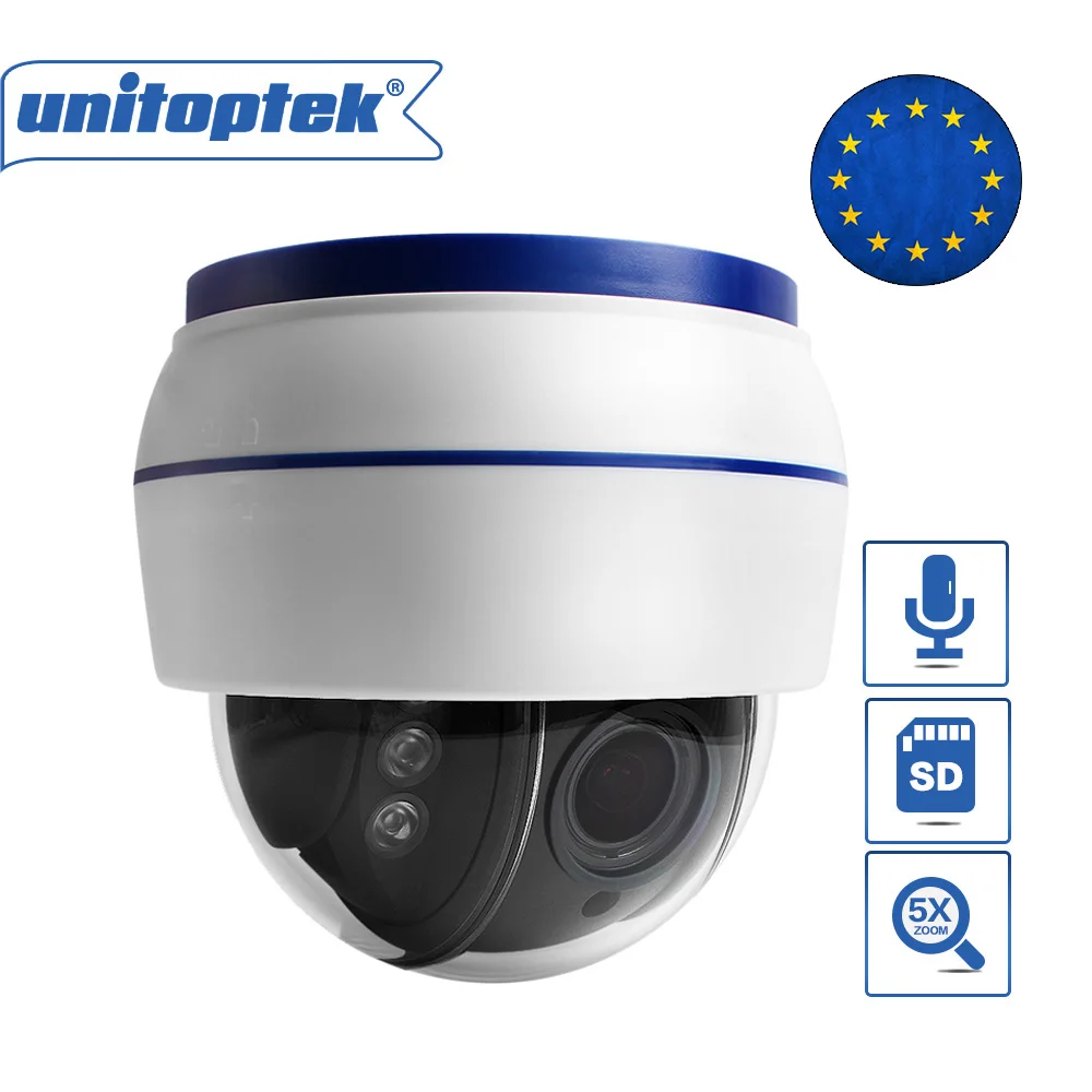 

HD 1080P 2MP Wireless Dome PTZ IP Camera Wifi Security CCTV Onvif 5X Zoom 2.7-13.5mm Lens Auto Focus Audio SD Card Night Vision