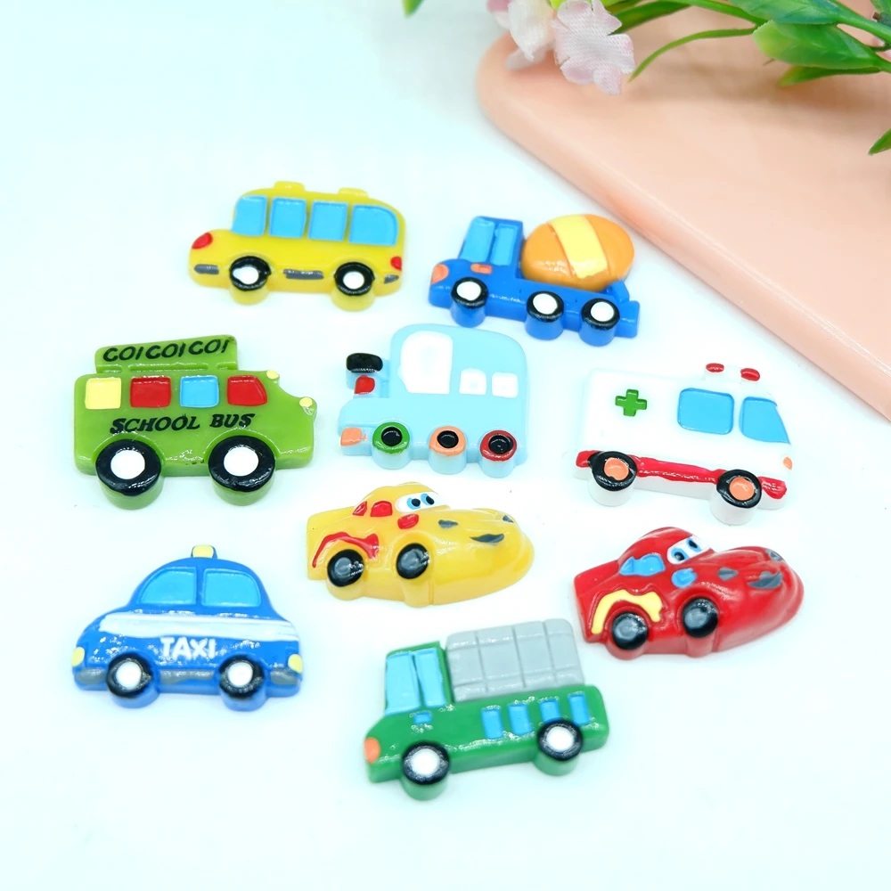 

Kawaii Car School bus ambulance, resin crafts,flatback resins cabochon for hair bows, home decoration accessories,DIY