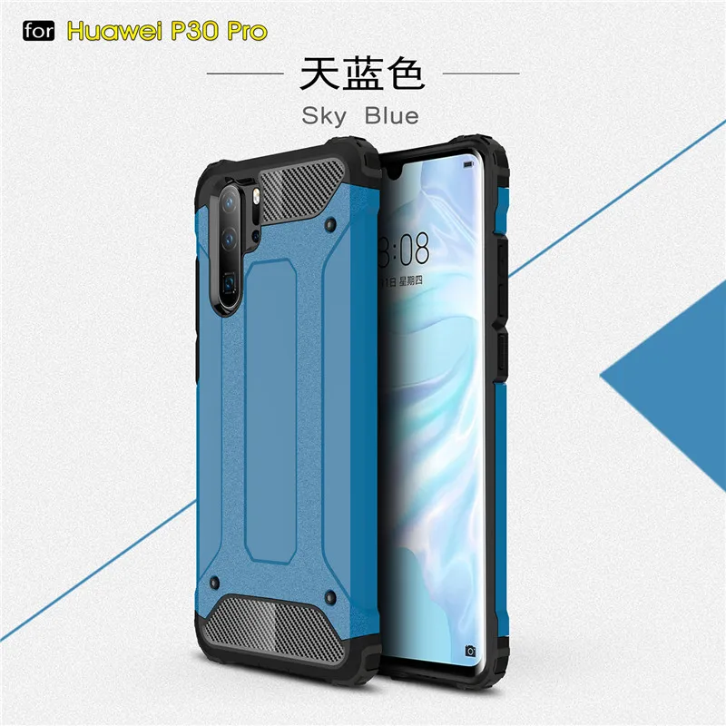 Чехол для Huawei P30 Pro из ТПУ и поликарбоната защитный бампер задней панели телефона