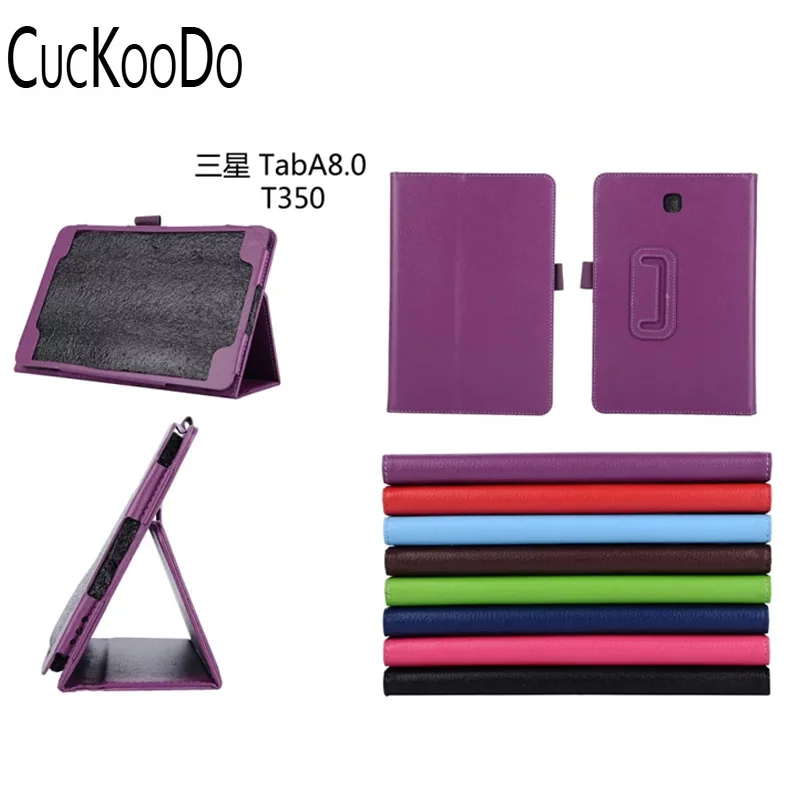 Cuckoodo 100 шт./лот для Samsung Galaxy Планшеты 8.0, slim Fit премиум Веганский кожаный чехол для Samsung Tab A 8 дюйма Планшеты SM-T350