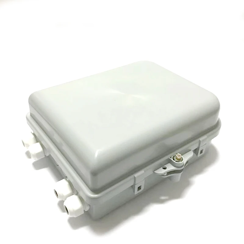 FTTH Fiber Optic Termination Box 16 Core ABS Outdoor Fiber Optic Distribution Box,with 1pcs 1*16 FIber Splitter