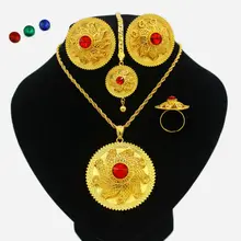 2017 Nueva Boda de Etiopía/Joyería Del Partido Establece Joyería Plateada Oro Africano Habesha Mujeres Regalos Del Partido