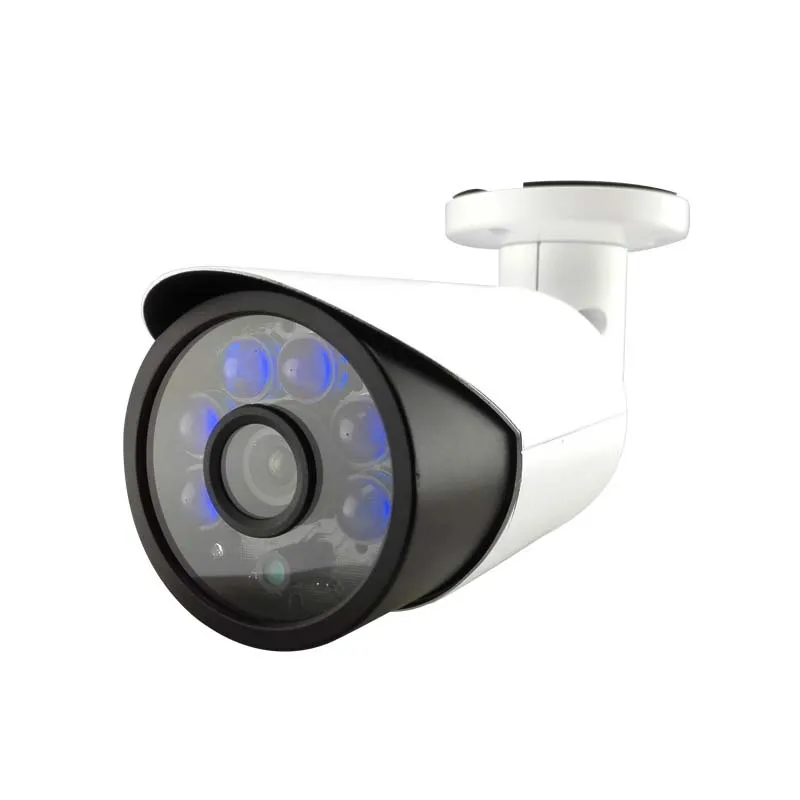 HJT 720P CCTV Wired Outdoor IP Camera with 6pcs blue array leds 1.0MP COMS Cameras regular support capturing image to FTP POE