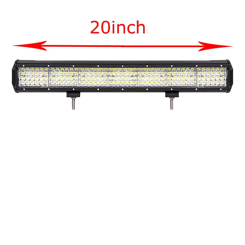 20 дюймов комбинированный светодиодный светильник 12V 4-Row+ 2" bull bar передний бампер номерной знак кронштейн для внедорожника 4x4 грузовики трактор автомобиль - Цвет: only light bar