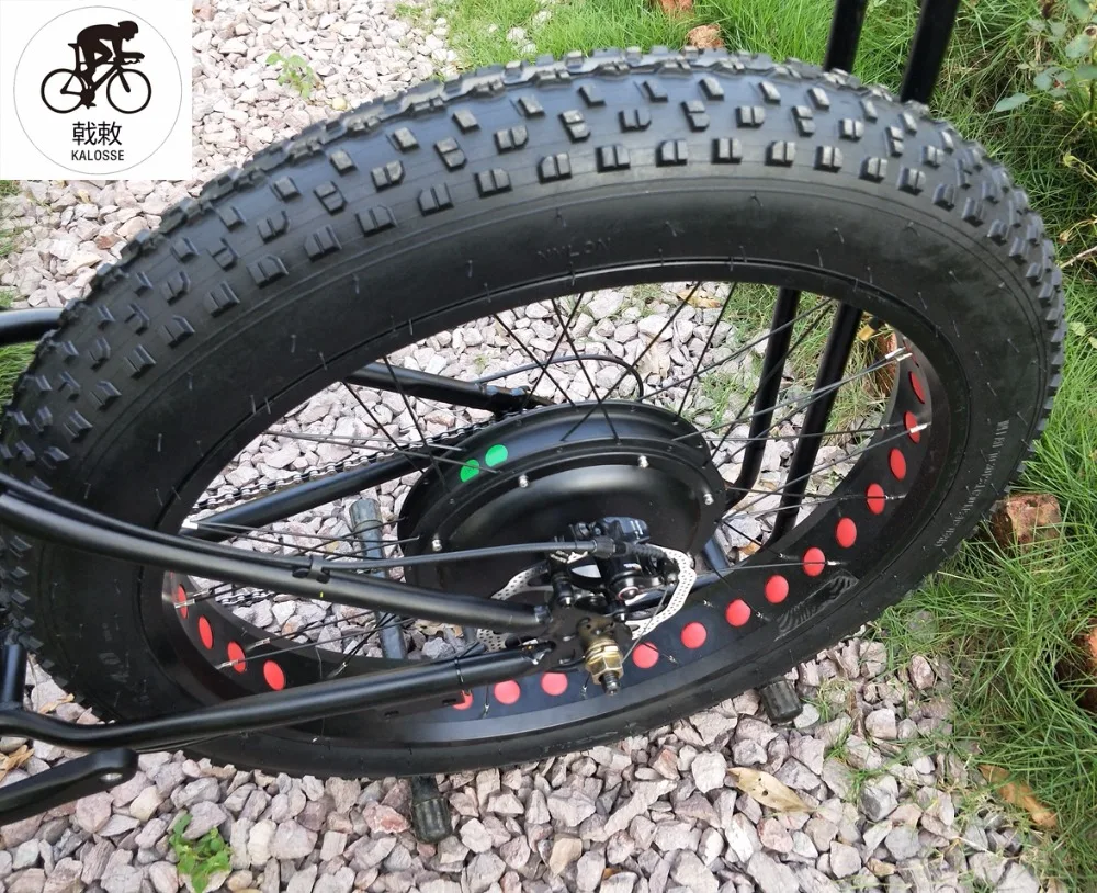 Cheap Kalosse  27 speed  Microshift  electric mountain bicycle  60V 2000W  Hydraulic brakes   electric snow bike 1