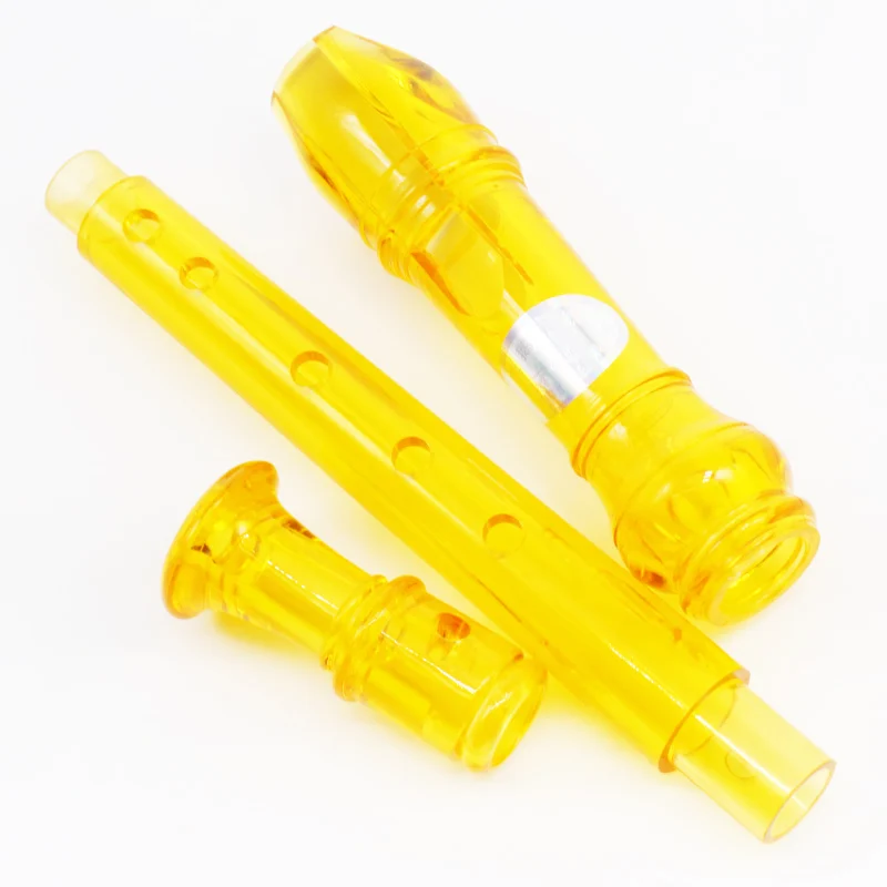 8 Holes Soprano Flute with Cleaning Stick Musical Instrument for Kids Beginners Plastics Instrument Recorder 7 Colors Flutes