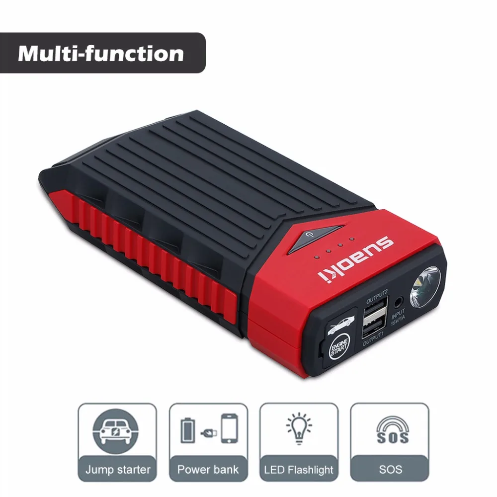 

Suaoki 12000mAh Car Jump Starter Portable Emergency Battery Charger Mobile Power Bank Battery 400A Peak Current