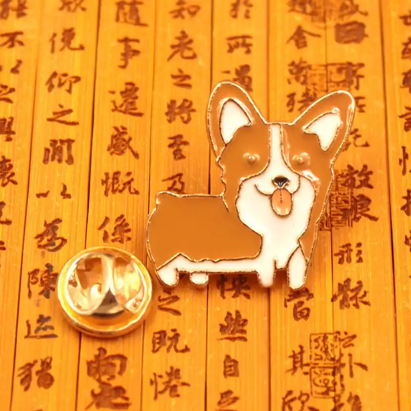Mdogm Enamel Anjing Hewan Bros Dan Pin Suit Lucu Lucu Welsh Corgi