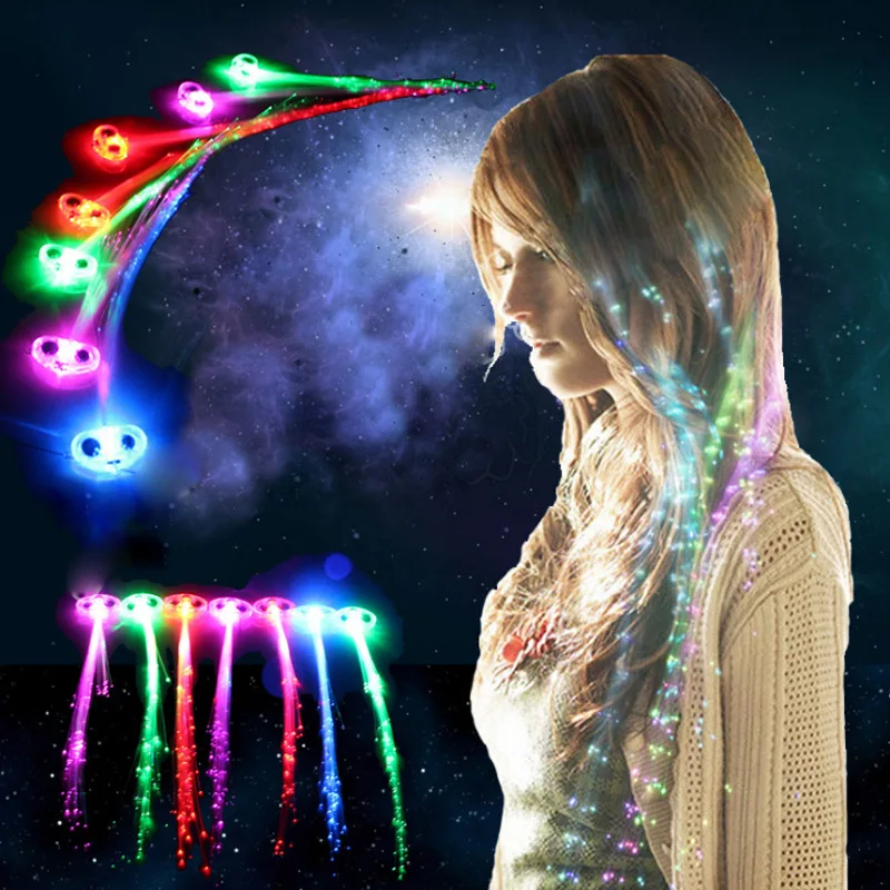 LED Flashing Hair Braid Glowing Luminescent Hairpin Novetly Hair