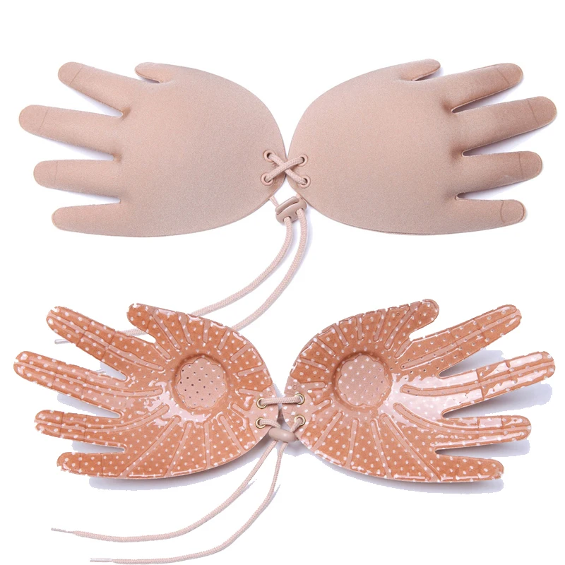 FLORATA Горячая Handshape Невидимый Push Up Самоклеющиеся Без Бретелек Blackless бесшовные
