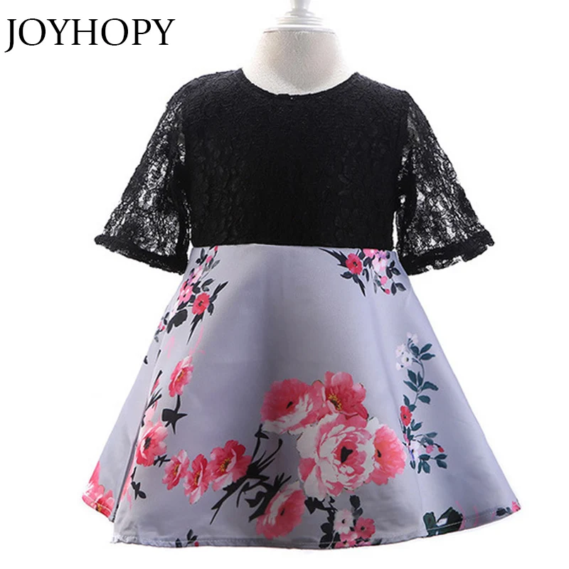 

Girls Dress Princess Lace Patchwork Flower Children Wedding Party Christmas Dresses Kids Baby Girl Clothes