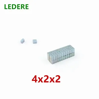 

50/100pcs 4x2x2 neodymium iron boron strong magnet 4*2*2 square super small magnet 4x2x2mm 4*2*2mm Small magnet thin magnet