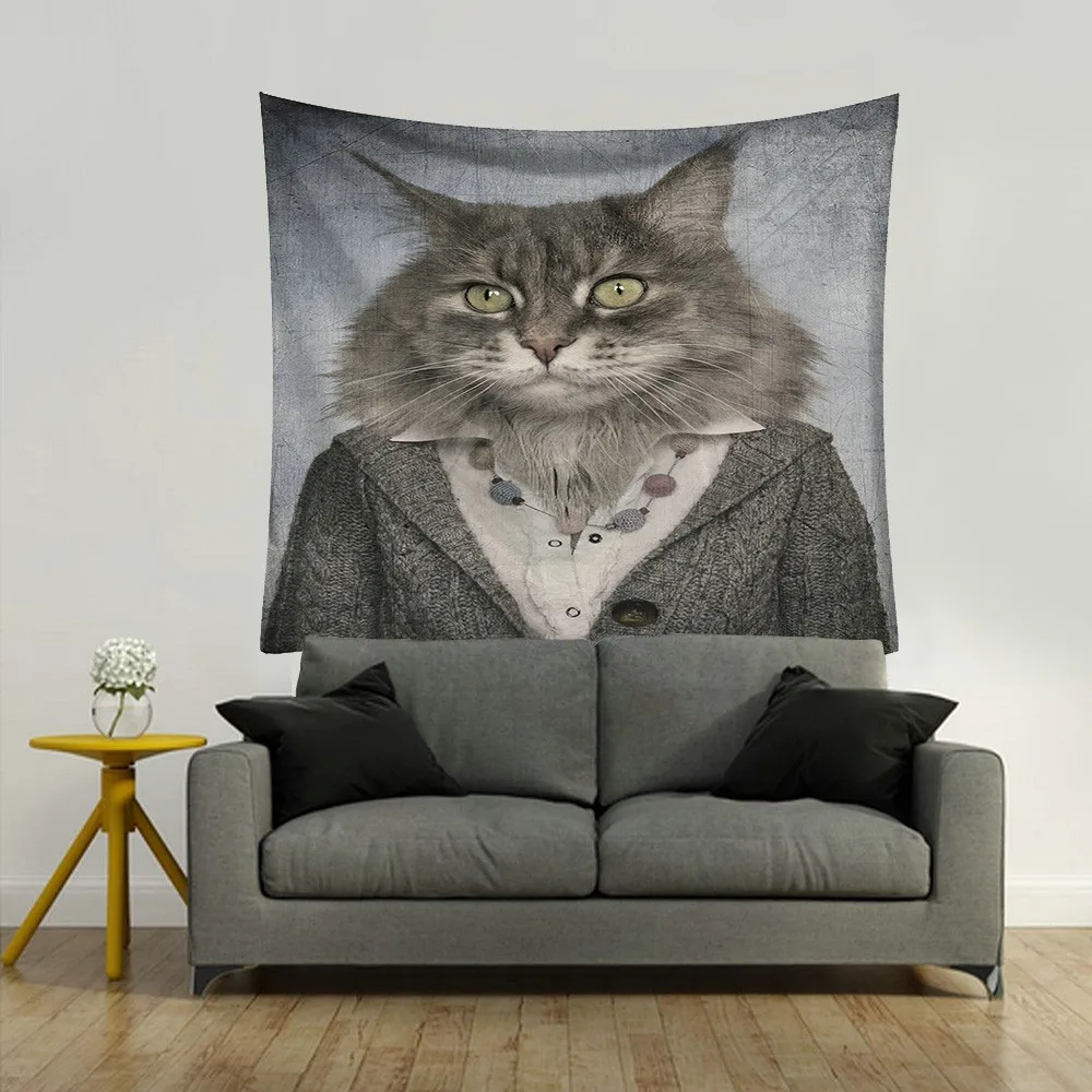 

2019 Fashion Wall Tapestry Home Decorations Animal Tapestry Portrait Decor Fashion Creative Fun Animal Theme Art Print