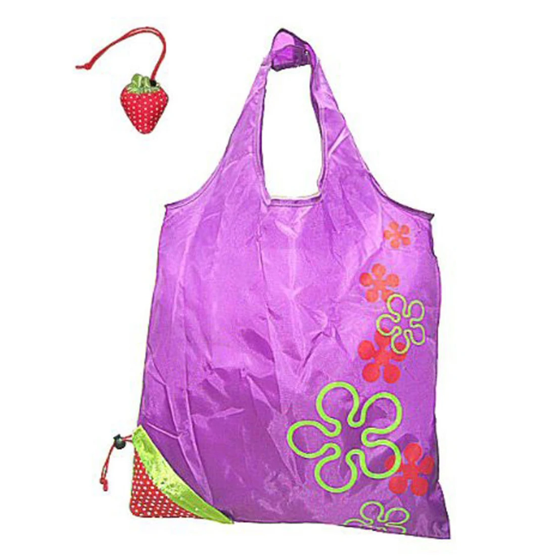 

Compact Reusable Bag, folded like a Strawberry