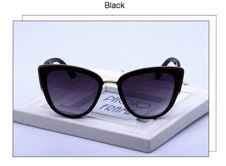 Новые модные солнцезащитные очки в стиле ретро с оплаве в форме кошачьих глаз женские оттенки солнцезащитные очки, Ретро стиль, UV400 weshion зеркало прижимная планка oculos de grau feminino