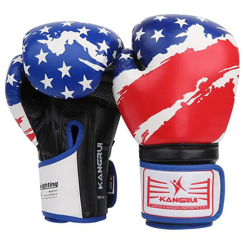 Boxing Gloves Men PU Leather MMA May Thai Combat Fighting Training UFC Sanda 