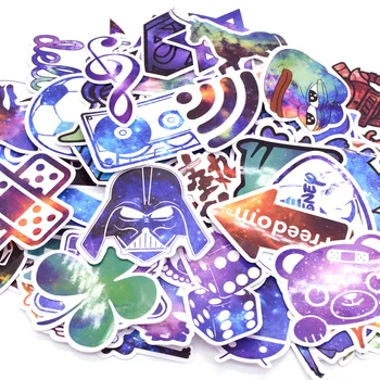 

100pcs Super Beautiful Starry Sky Stickers Kid Toy Sticker for DIY Luggage Laptop Skateboard Motorcycle Phone Waterproof Sticker