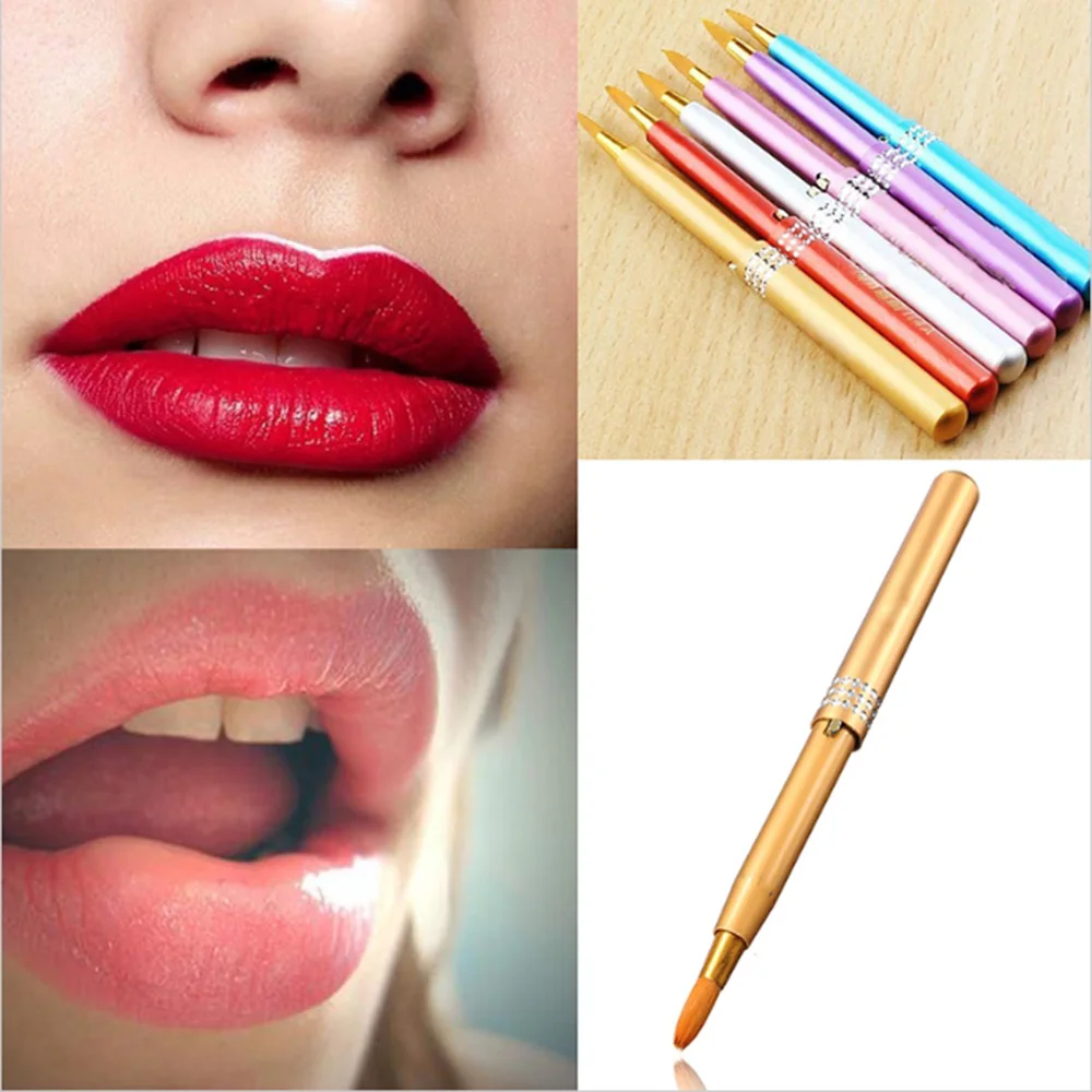 

Portable Makeup Retractable Cosmetic l ip Brush Make Up l ipstick Gloss Beauty New Makeup Brushes Beauty Random