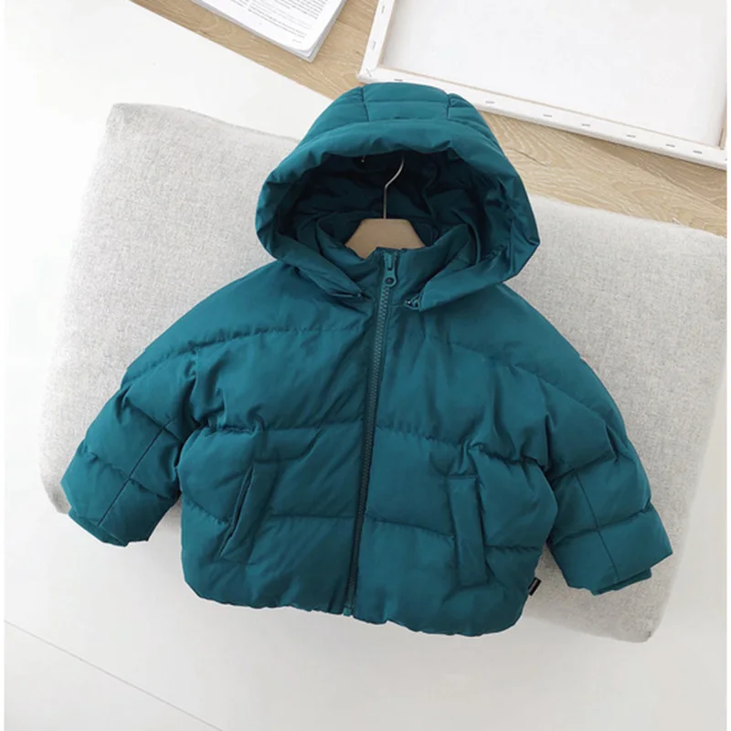 

2018 Winter Girls Clothing Thicken Outerwear Coat Hooded Baby Girls Parkas Jacket Blue Color RT249
