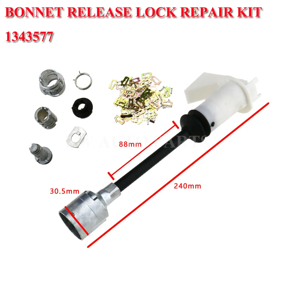 

Bonnet Release Lock &Latch Repair Kit for FORD FOCUS MK2 05-11 C-MAX 03-07 1343577 1535949 4M5AA1613970BA 3M5AR16B970AD