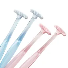 Унисекс, мягкий резиновый скребок для языка, дугообразная щетка, ручная Чистка поверхности языка, свежее дыхание, уход за полостью рта, гигиенический инструмент