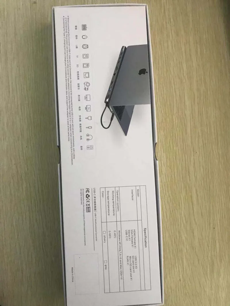 10 портов Usb type C док-станция с 1000 м Ggabit Ethernet VGA 3USB 3,0 многофункциональный адаптер