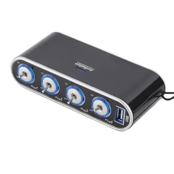 

Hot Sale 4 Way Multi Socket Car Charger Vehicle Auto Car Cigarette Lighter Socket Splitter & Dual USB Ports Plug Adapter 12v 24v