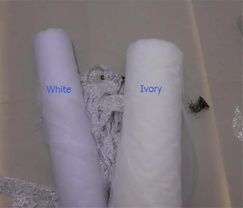 Популярная белая слоновая кость, 3 м, однослойная свадебная фата с кружевной кромкой, Длинная фата для невесты, свадебные аксессуары, Veu de Noiva