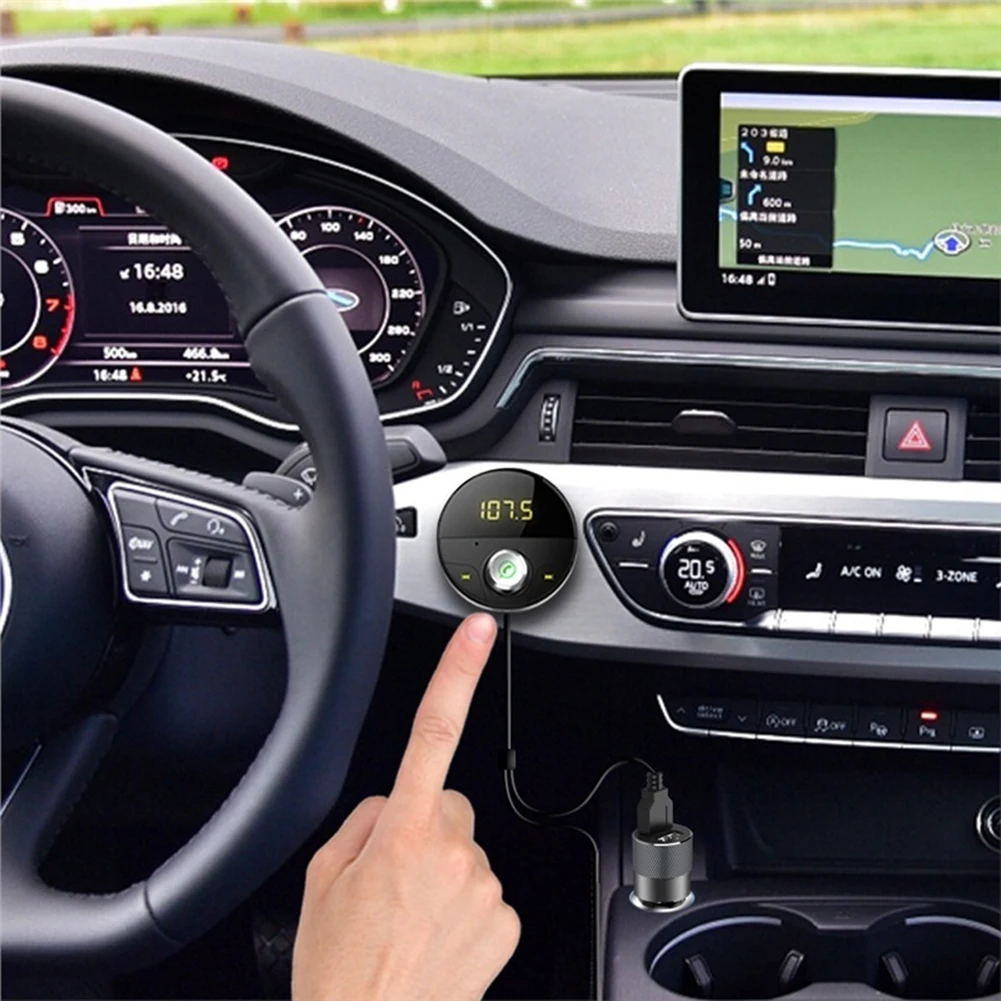 Автомобильный Bluetooth AUX Handsfree автомобильный комплект 3,5 мм Jack аудио mp3-плеер беспроводной fm-передатчик автомобильный динамик