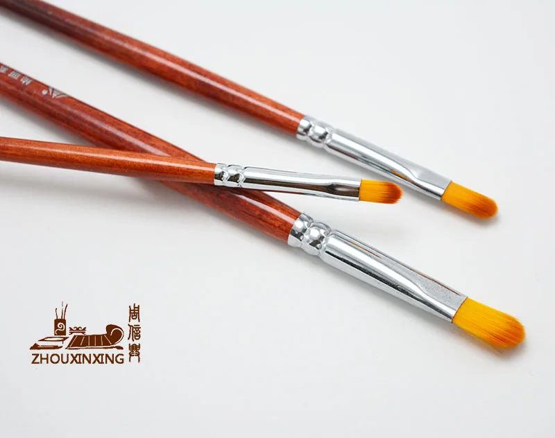 3pcs/set,colorful Series A Paragraph Double Color Nylon Hair Oil Paint Brush Pen Acrylic Paint