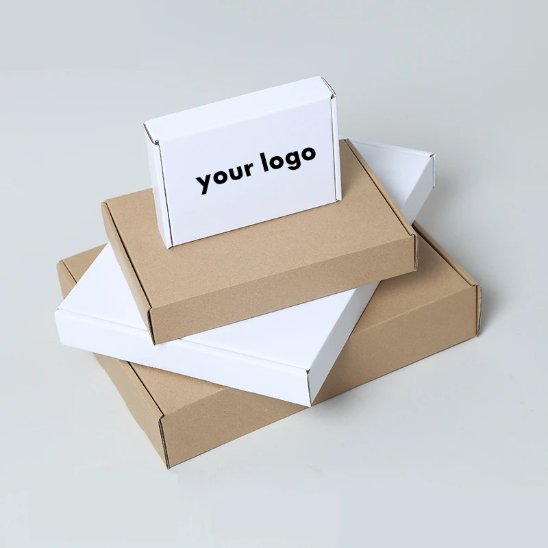 100 шт./лот малый форм фактор белая коробка Пользовательский логотип Экспресс косметическая упаковка коробка коробки почтовая коробка