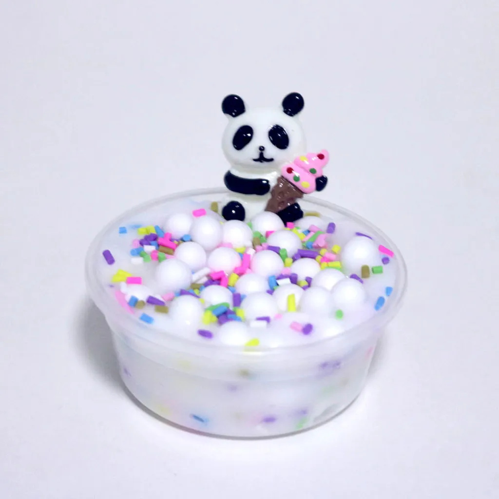 Panda Beads Slime, глиняная игрушка для детей и взрослых, игрушки для снятия стресса, пластиковые игрушки, подарок, Sludge Slime, рождественский подарок