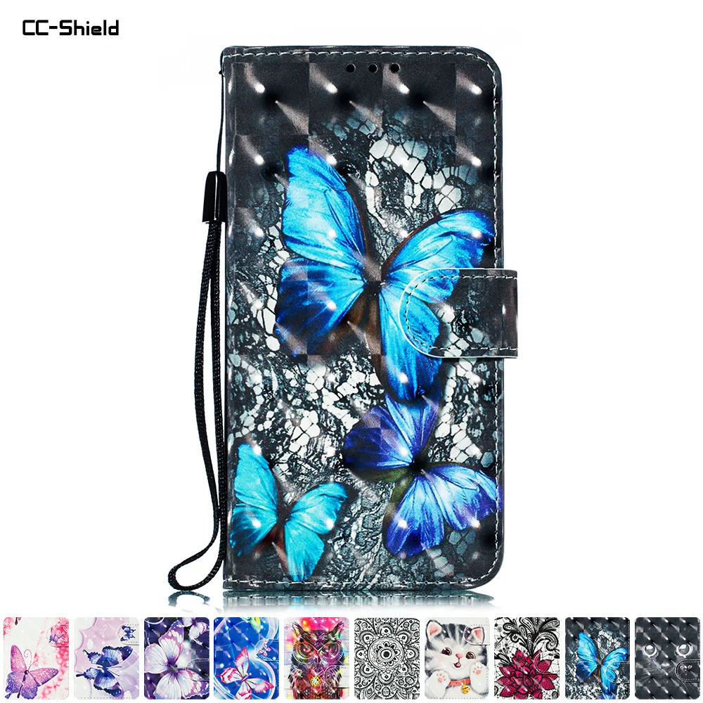 Флип-чехол для Huawei Y9 2018 FLA-LX1 FLA-LX2 чехол 3D окрашенный кожаный телефона Y 9 FLA LX1 LX2