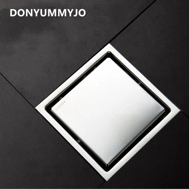 DONYUMMYJO 1 шт. SUS304 из нержавеющей стали, слив для ванной комнаты, дезодорант, насекомое, квадратный трап 15 см* 15 см