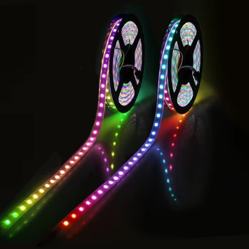 

Addressable SK6812 RGBW LED Strip (similar ws2812b) 4 in 1 5m 30/60/144 leds/pixels/m; individual Diode Tape IP30/IP65/IP67