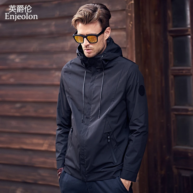 Enjeolon 2019 Autumn Winter Bomber Jacket Men Windbreaker Mens Jackets Coats Streetwear Wind Breaker Jacket Men clothes JK0324