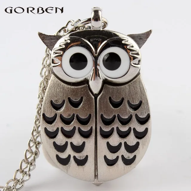 2017 special design 2 color owl shape quartz pocket watch mini size with long ch 2017 special design 2 color owl shape quartz pocket watch mini size with long ch