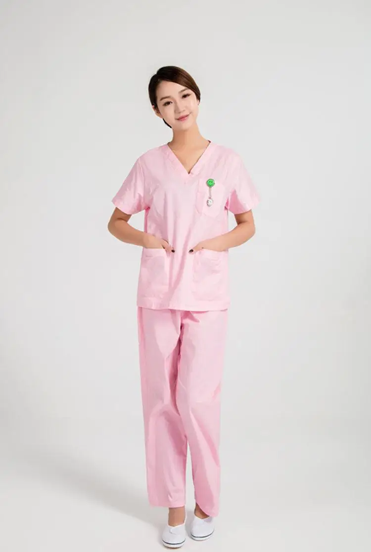 Новинка размера плюс, женская летняя униформа для медсестры с v-образным вырезом, больничный медицинский набор, одежда с длинным рукавом/с коротким рукавом, хирургические скрабы