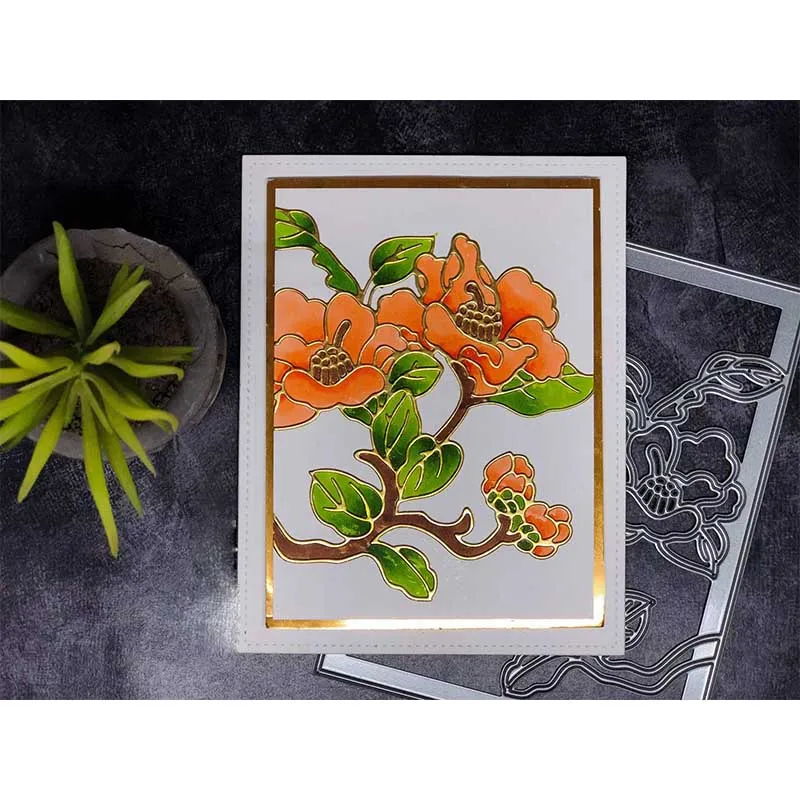 

Bloom Flower Layer Frame Metal Cutting Dies Stencils For DIY Scrapbooking Decorative Embossing Handcraft Die Cutting Template