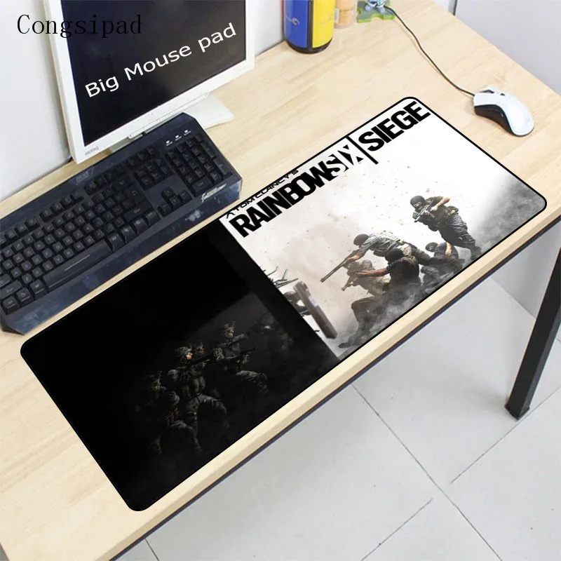 

Congsipad Rainbow Six Siege Large Mouse Pad Overlock Edge Big Gaming mouse Pad Send BoyFriend the Best Gift 400*900*4mm For LOL
