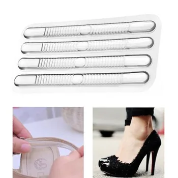 

8Pcs Silicone Heel Inserts Insoles Liner Gel Cushion Pads Women Unisex Shoes Gri Non-slip For High Heel Dropshipping