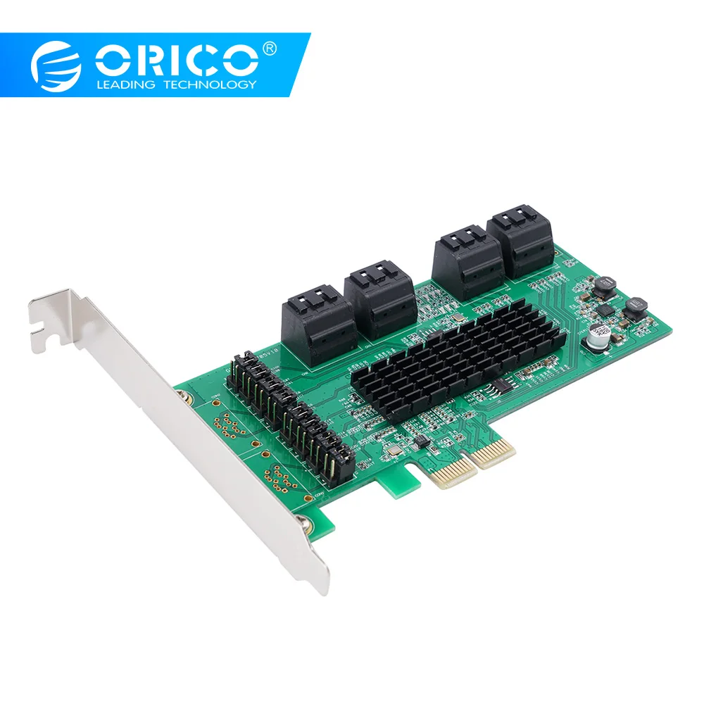 ORICO 8 Port SATA3.0 PCI-E Expansion Card Adapter 6Gbps High Speed For Desktop Computer Components X1/X4/X8/X16 PCI Express Card