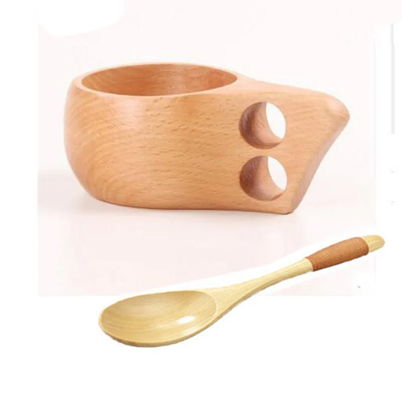Винтажные Деревянные Кружки из бука с ручкой Kuksa молочные/кофейные/питьевые